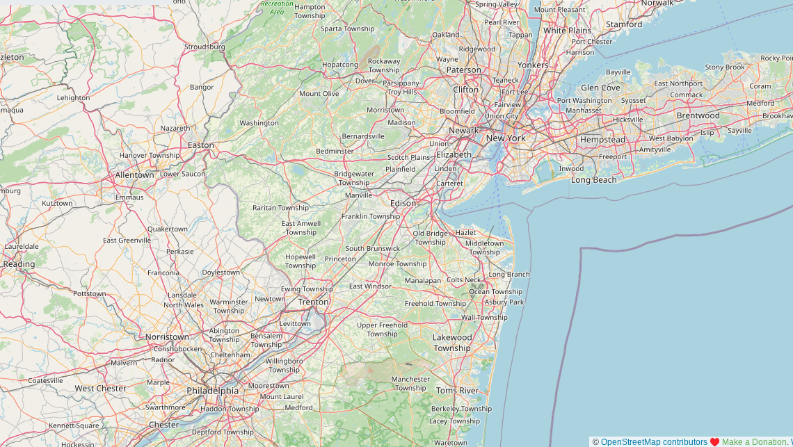 AA Transmitting Service Area Map